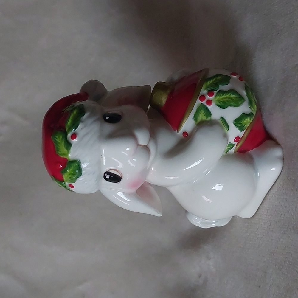 Fitz & Floyd Christmas Bunny shaker